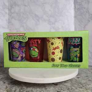 2015 Teenage Mutant Ninja Turtles Pizza Party 16oz Pint Glass 4-Pack